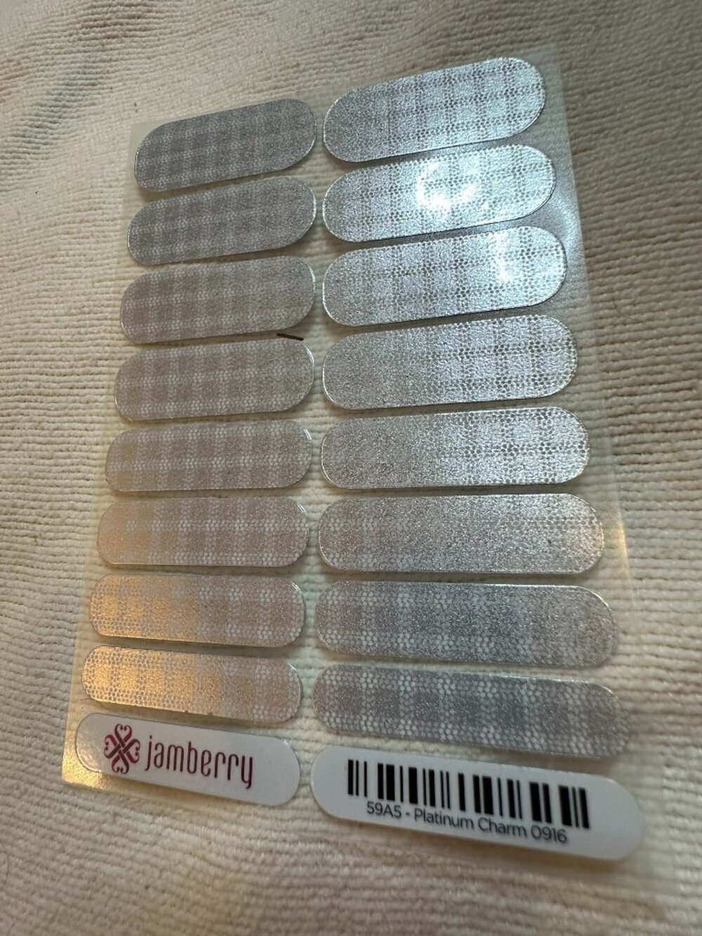 💅Hard to Find Jamberry Nail Wrap, Rare, Holographic Silver Pattern, Art Deco💅
